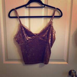 Cute Velvet Champagne Tank Top